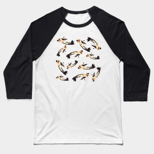 Koi Fish Pattern Baseball T-Shirt